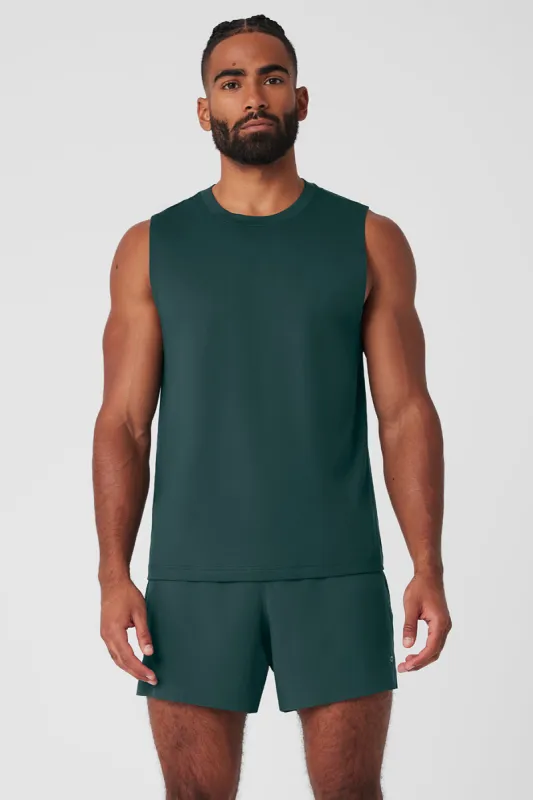 Conquer Muscle Tank - Midnight Green sold by Alo Yoga