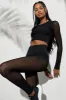 Seamless High-Waist 7/8 Limitless Open Air Legging - Black sold by Alo Yoga