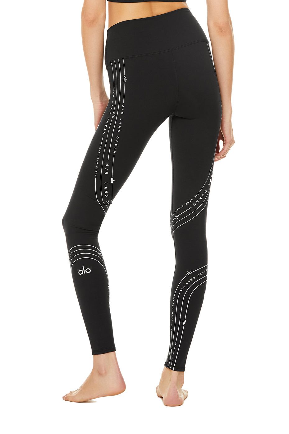 High-Waist Radius Legging - Black/White sold by Alo Yoga product image thumbnail 4
