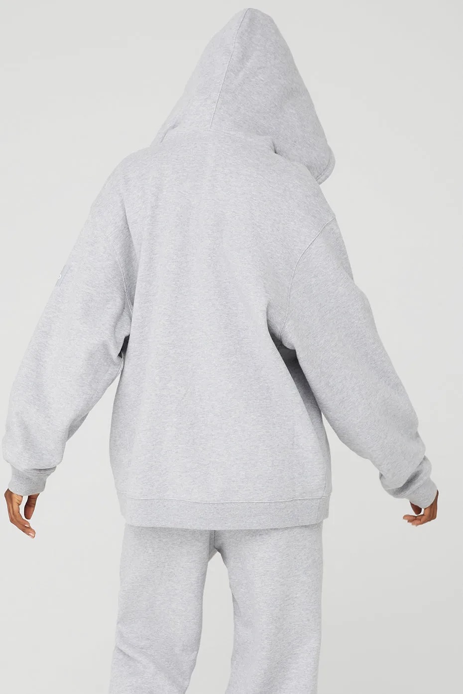 Renown Heavy Weight Full Zip Hoodie - Athletic Heather Grey sold by Alo Yoga product image thumbnail 2