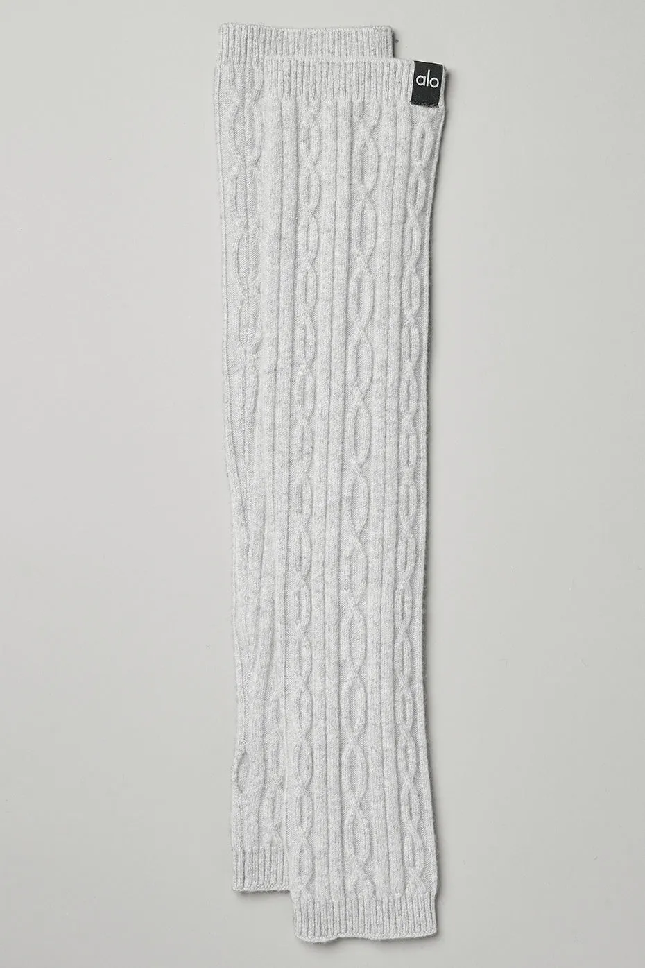 Cable Knit Arm Warmers - Athletic Heather Grey sold by Alo Yoga