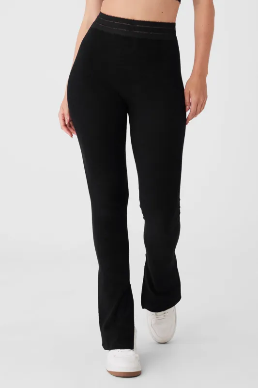 Seamless Luxe Terry High-Waist Cuddle Legging - Black sold by Alo Yoga