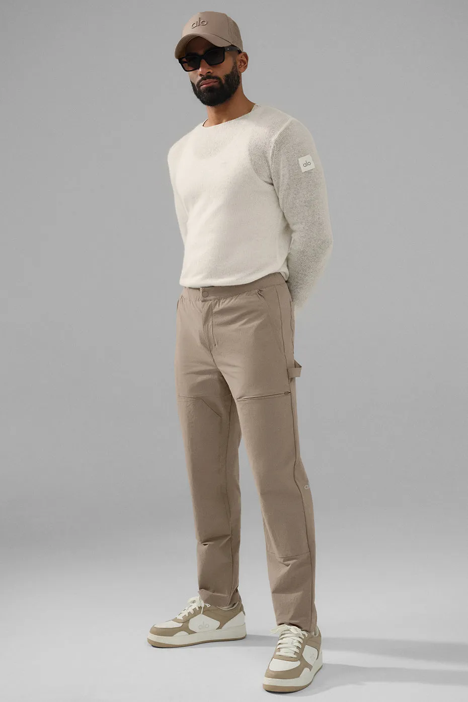 Co-Op Carpenter Track Pant - Gravel sold by Alo Yoga