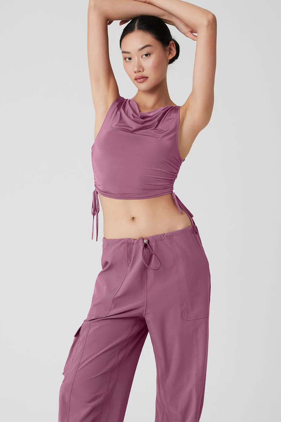 Standout Cropped Tank - Soft Mulberry sold by Alo Yoga