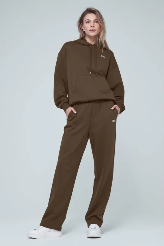 Accolade Hoodie & Accolade Straight Leg Sweatpant Set - Espresso sold by Alo Yoga