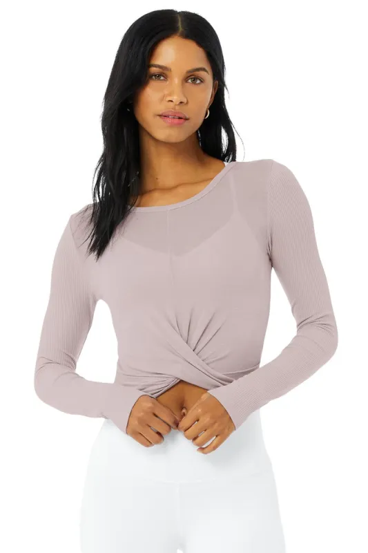 Cover Long Sleeve Top - Lavender Dusk sold by Alo Yoga