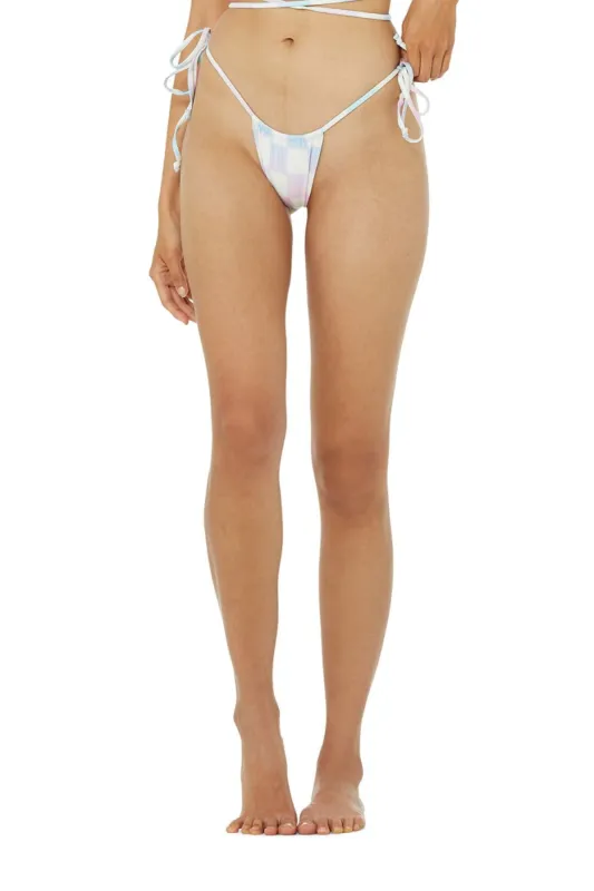 Alo x Frankies Bikinis Tia Bottom - Pastel Checker sold by Alo Yoga