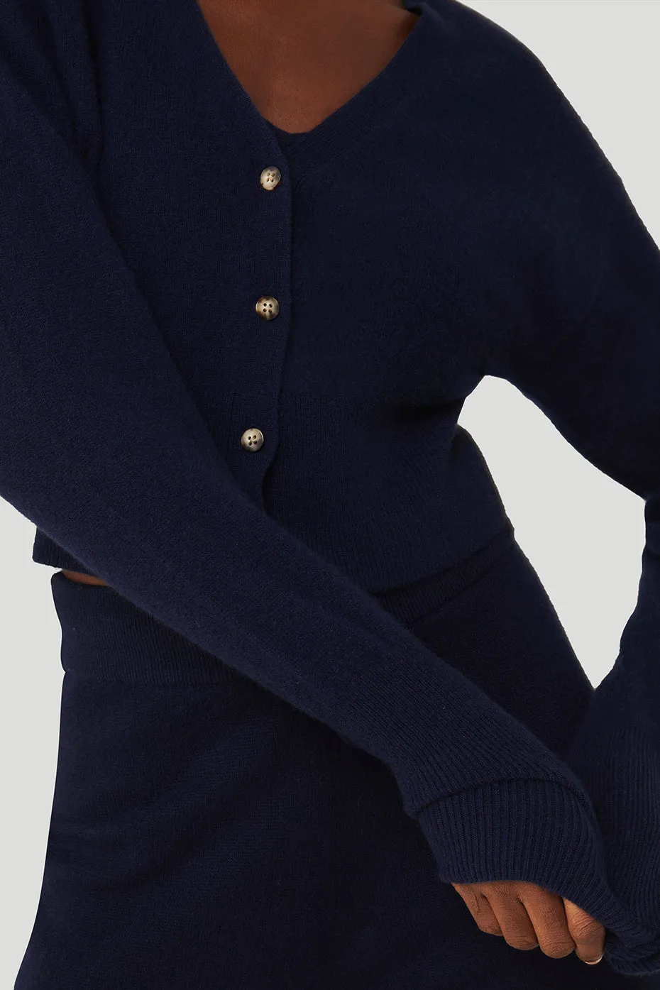 Cashmere Jet Set Cardigan - Navy sold by Alo Yoga product image thumbnail 4