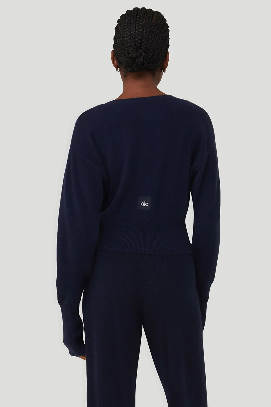 Cashmere Jet Set Cardigan - Navy sold by Alo Yoga product image thumbnail 2