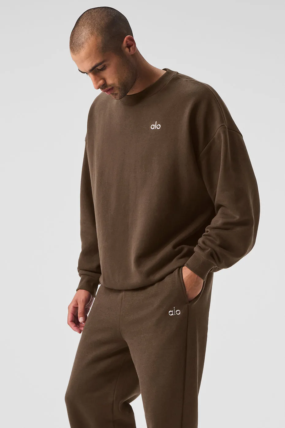 Accolade Crew Neck Pullover - Espresso sold by Alo Yoga product image thumbnail 3