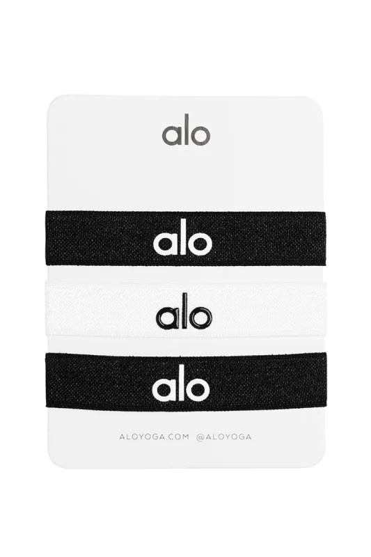 Alo Hair Tie - Black/White made by Alo Yoga
