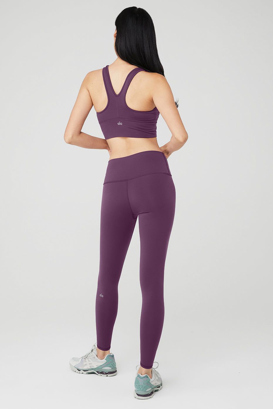 Wild Thing Bra & 7/8 High-Waist Airbrush Legging Set - Dark Plum sold by Alo Yoga product image thumbnail 2