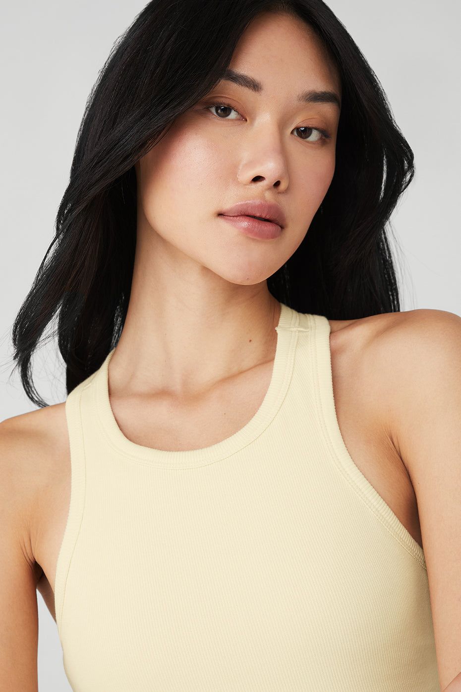 Ribbed Aspire Full Length Tank - French Vanilla sold by Alo Yoga product image thumbnail 5