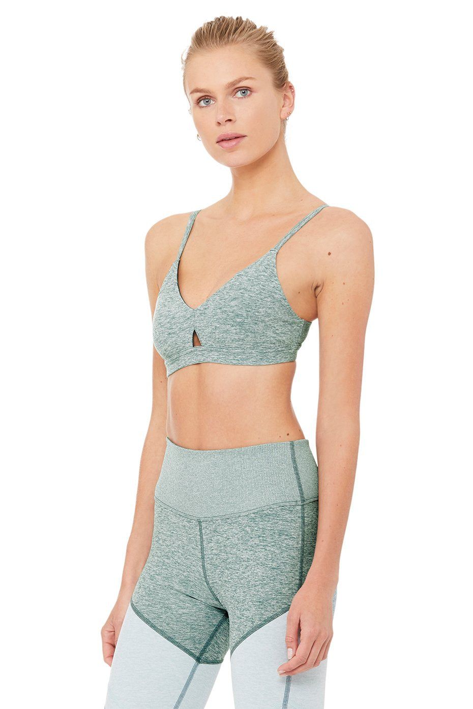 Alosoft Lounge Bra - Seagrass Heather sold by Alo Yoga product image thumbnail 2