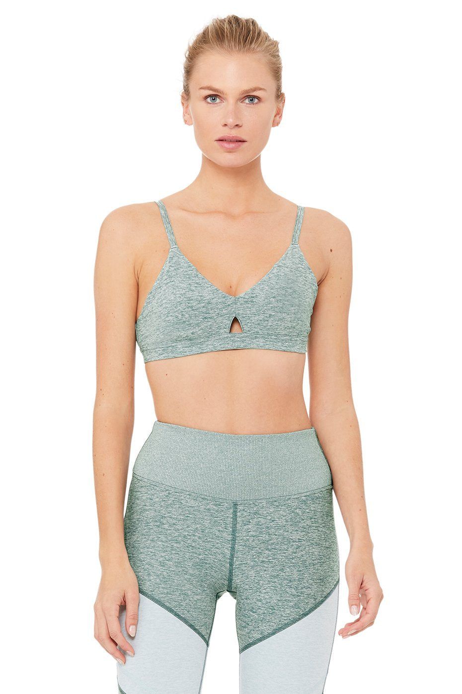 Alosoft Lounge Bra - Seagrass Heather sold by Alo Yoga