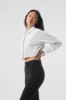 Cropped Take Me Out Button Up - White sold by Alo Yoga
