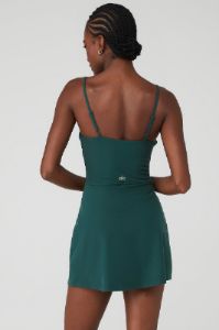 Alosoft Courtside Tennis Dress - Midnight Green sold by Alo Yoga