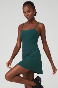 Alosoft Courtside Tennis Dress - Midnight Green sold by Alo Yoga
