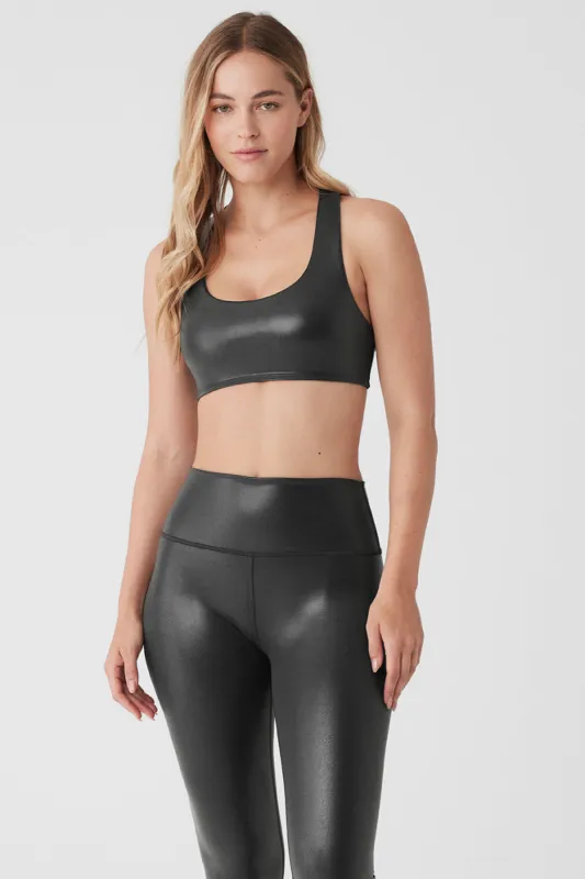Foil Airlift Advantage Bra - Black Foil sold by Alo Yoga