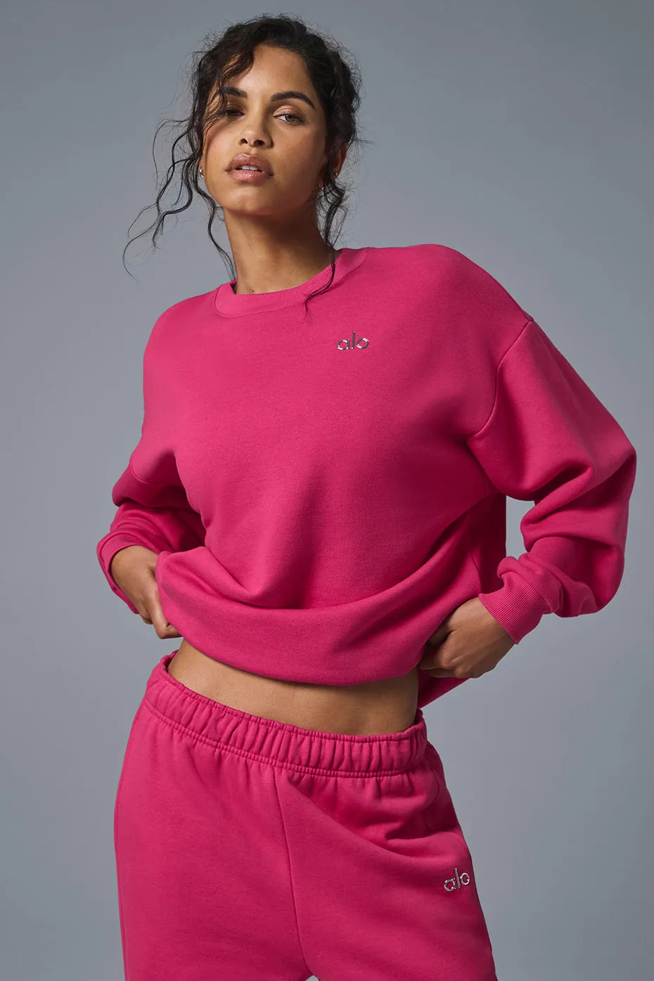 Accolade Crew Neck Pullover - Pink Summer Crush sold by Alo Yoga product image thumbnail 4
