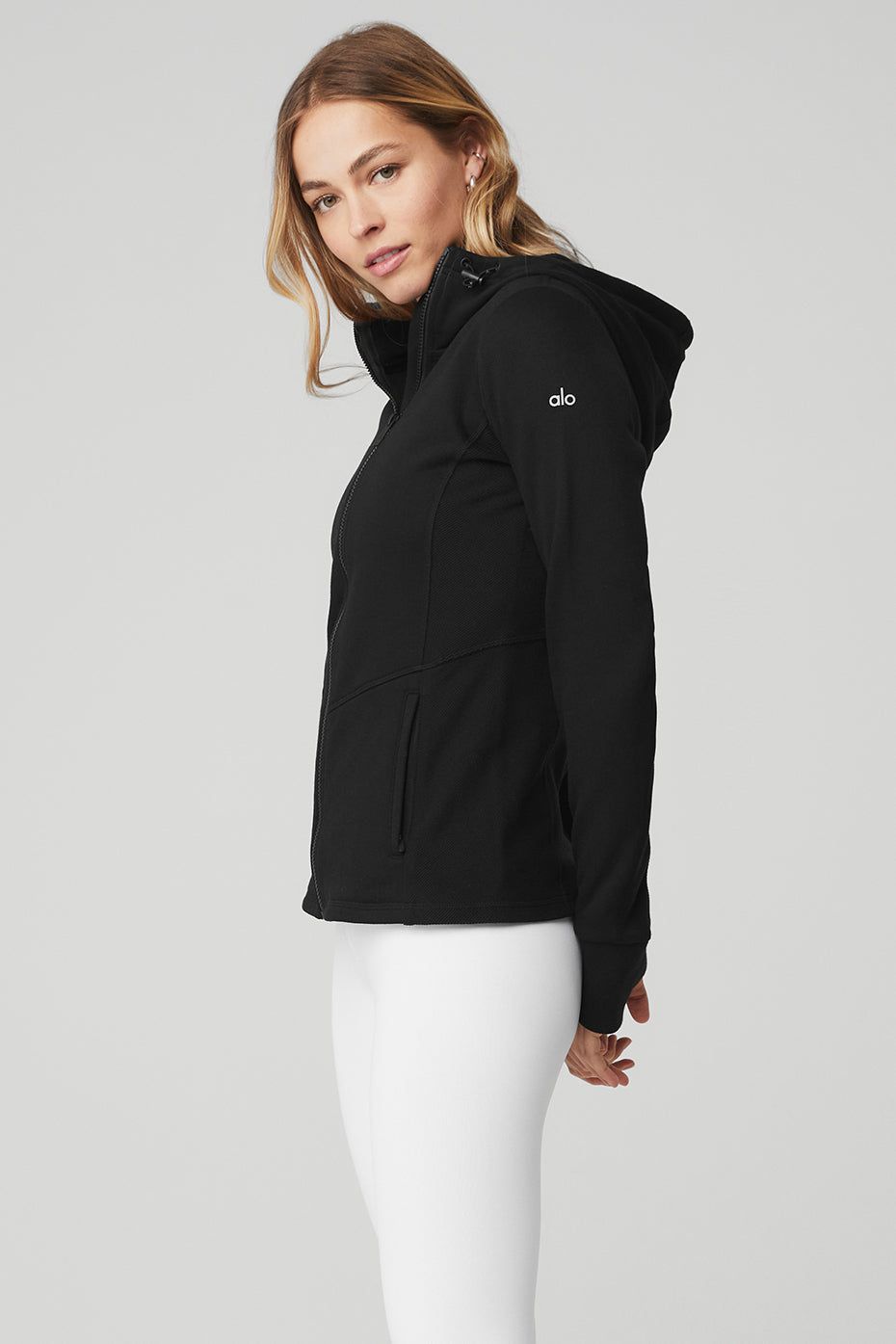 Foundation Zip Hoodie - Black sold by Alo Yoga product image thumbnail 3