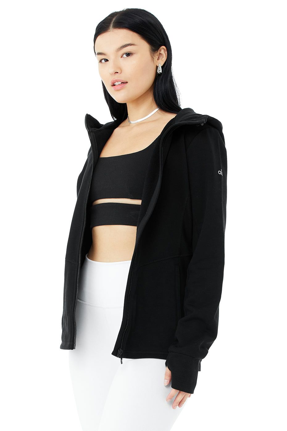 Foundation Zip Hoodie - Black sold by Alo Yoga product image thumbnail 7