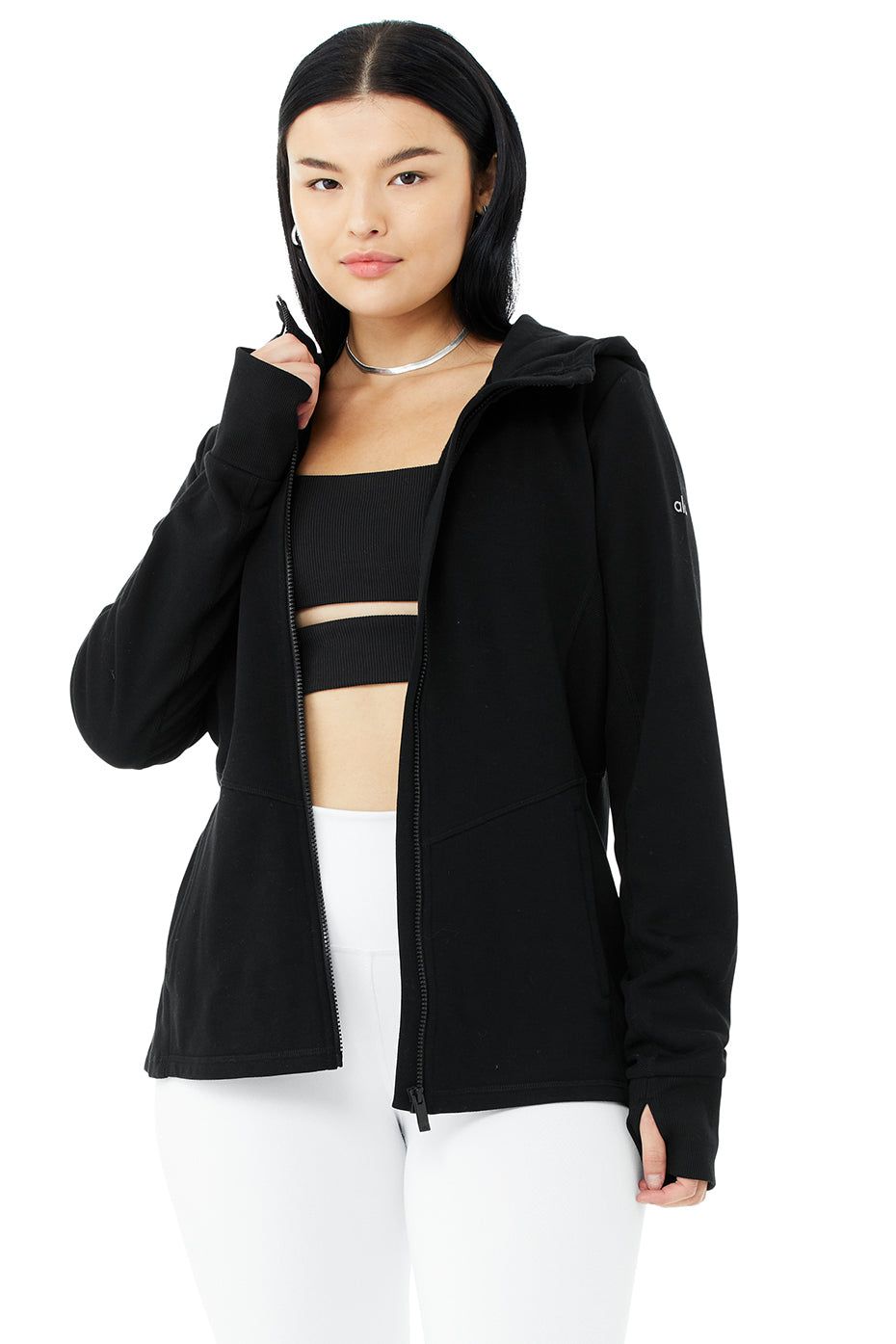Foundation Zip Hoodie - Black sold by Alo Yoga product image thumbnail 5