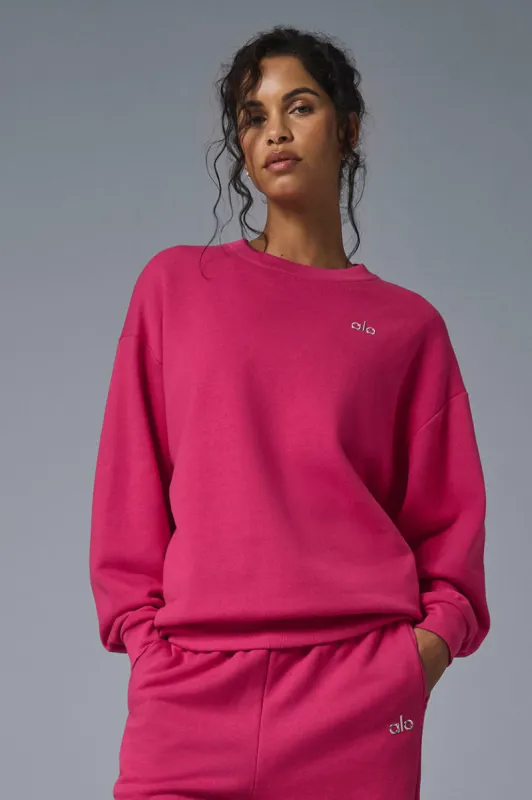 Accolade Crew Neck Pullover - Pink Summer Crush sold by Alo Yoga