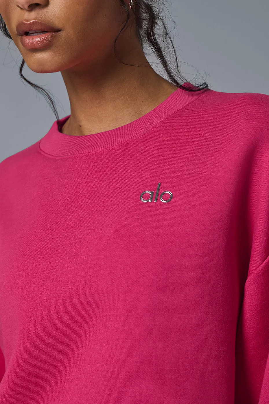 Accolade Crew Neck Pullover - Pink Summer Crush sold by Alo Yoga product image thumbnail 3