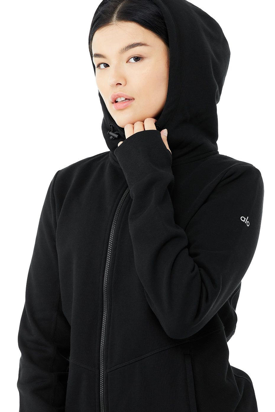 Foundation Zip Hoodie - Black sold by Alo Yoga product image thumbnail 9