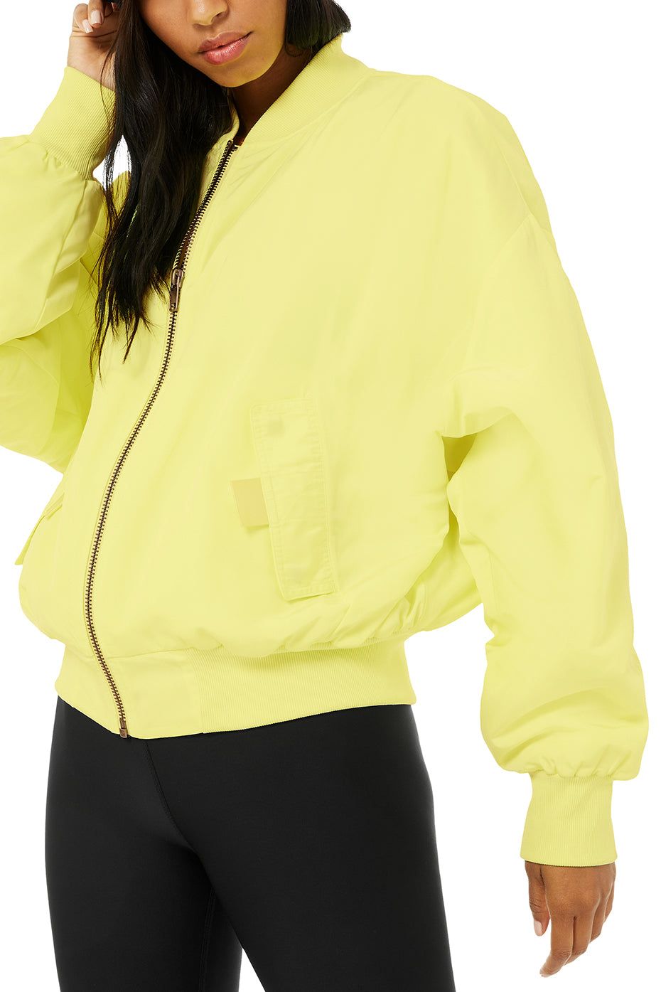 It Girl Bomber - Neon Shock Yellow sold by Alo Yoga product image thumbnail 5