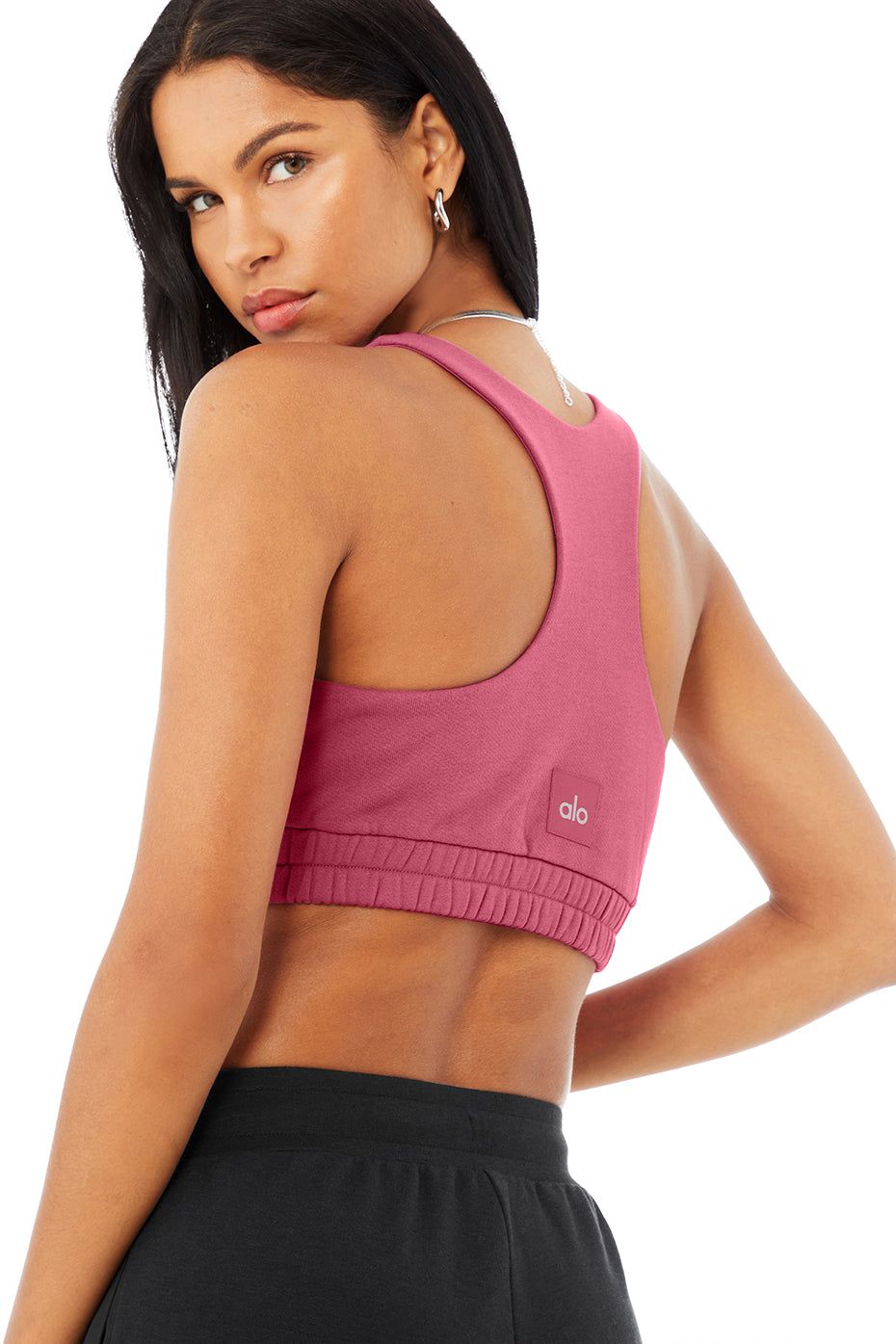 Scoop Neck Sweatshirt Bra - Raspberry Sorbet sold by Alo Yoga product image thumbnail 5