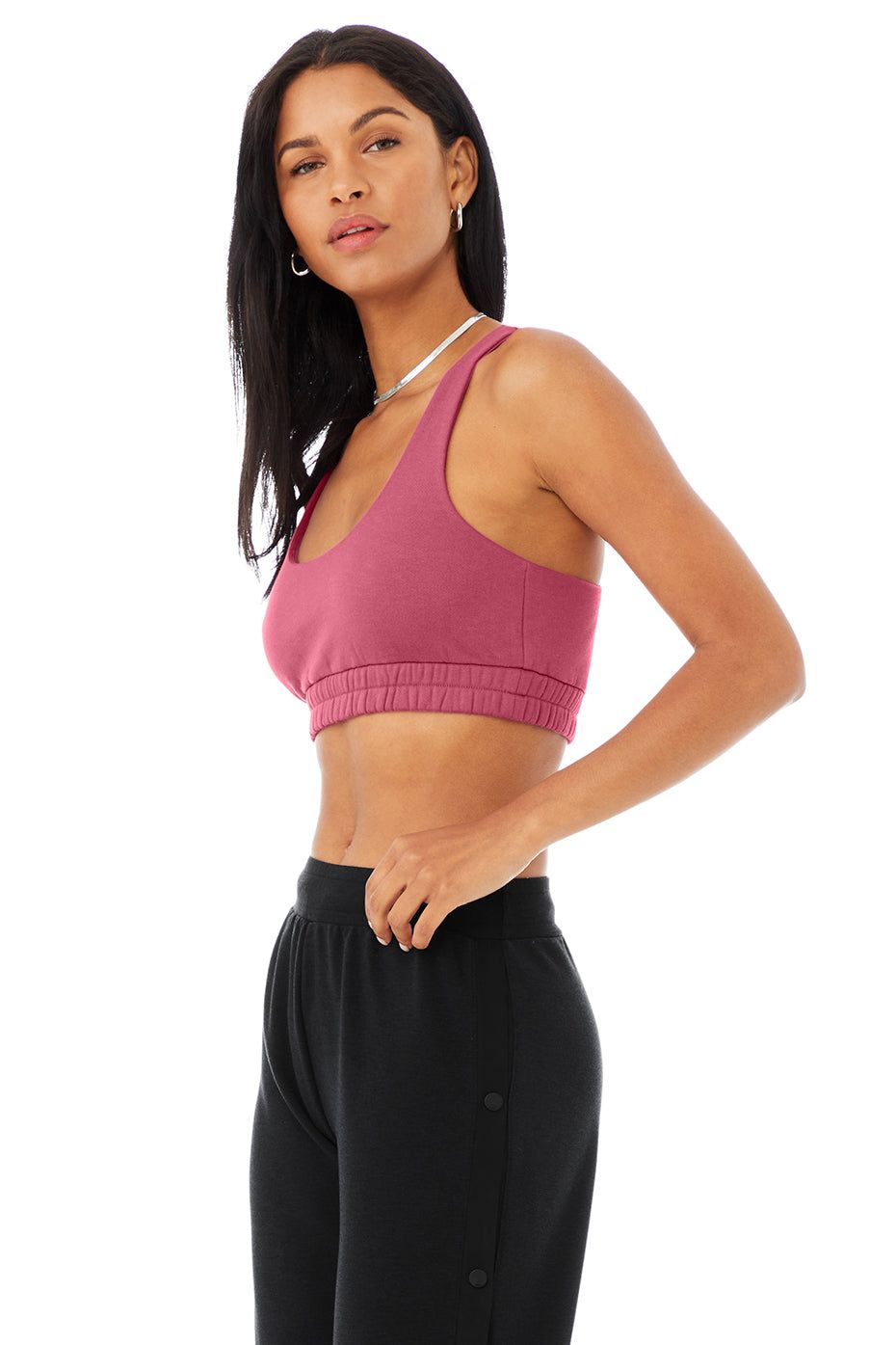 Scoop Neck Sweatshirt Bra - Raspberry Sorbet sold by Alo Yoga product image thumbnail 2