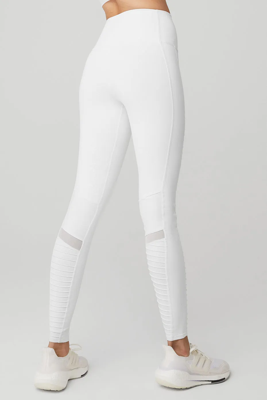 High-Waist Moto Legging - White/White Glossy sold by Alo Yoga product image thumbnail 2