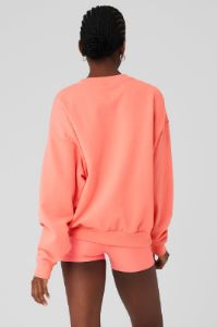 Accolade Crew Neck Pullover - Candy Orange sold by Alo Yoga