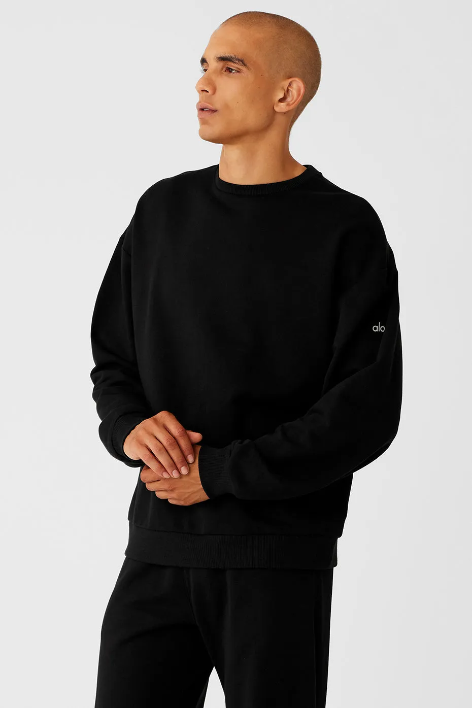 Chill Crew Neck Pullover - Black sold by Alo Yoga product image thumbnail 3