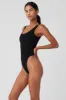 Mesh Sheer Illusion Bodysuit - Black sold by Alo Yoga