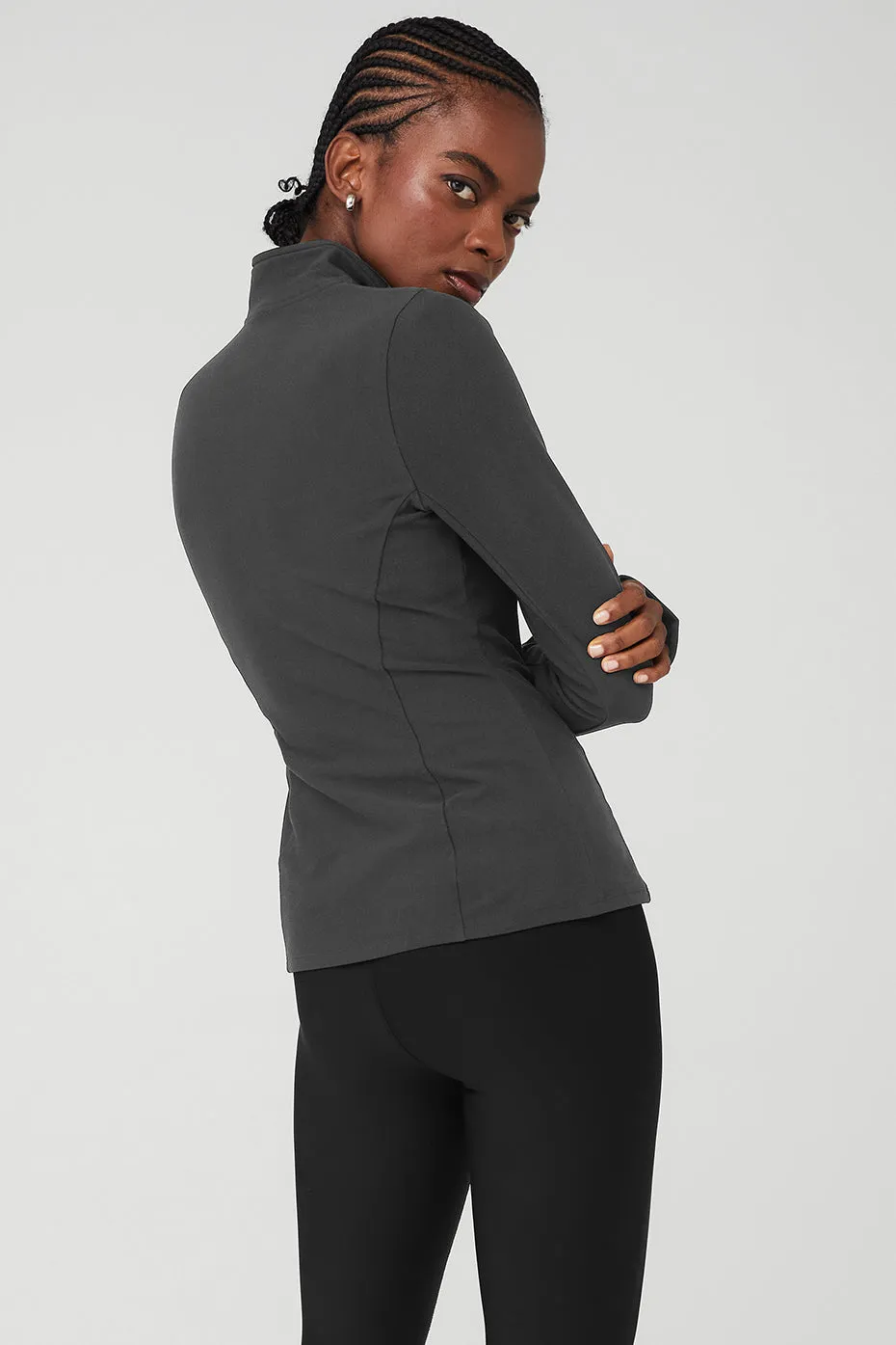 Alosoft 1/2 Zip Rapid Pullover - Anthracite sold by Alo Yoga product image thumbnail 2