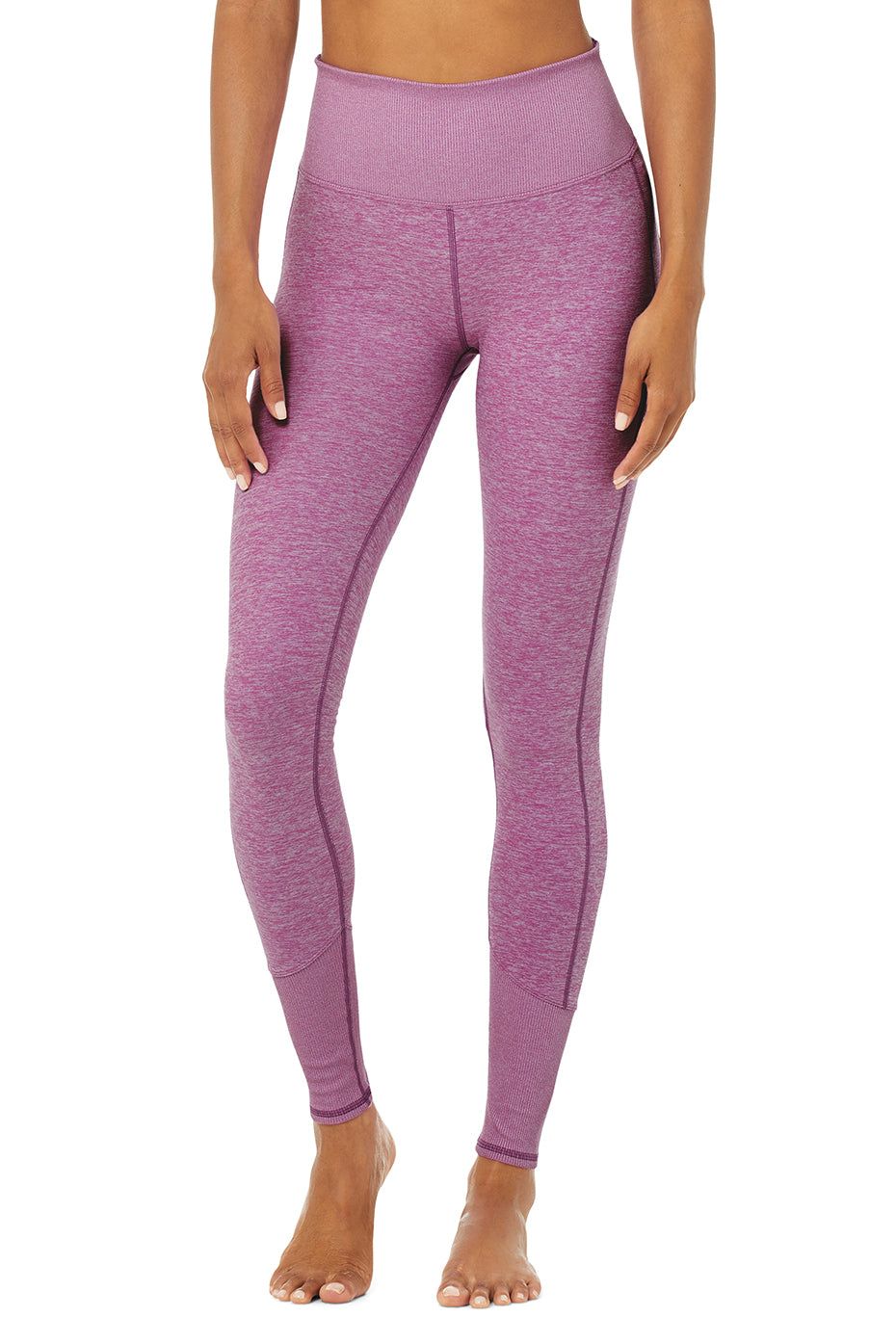 High-Waist Alosoft Lounge Legging - Electric Violet Heather sold by Alo Yoga