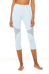 High-Waist Coast Capri - Powder Blue sold by Alo Yoga