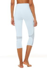 High-Waist Coast Capri - Powder Blue sold by Alo Yoga