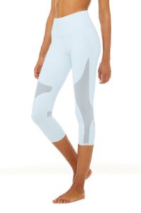 High-Waist Coast Capri - Powder Blue sold by Alo Yoga