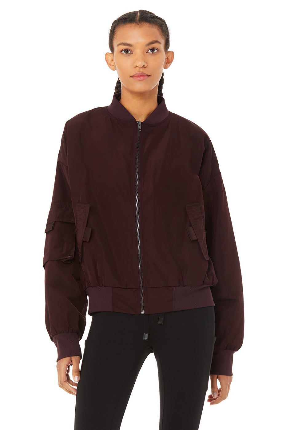 It Girl Bomber - Oxblood sold by Alo Yoga product image thumbnail 2