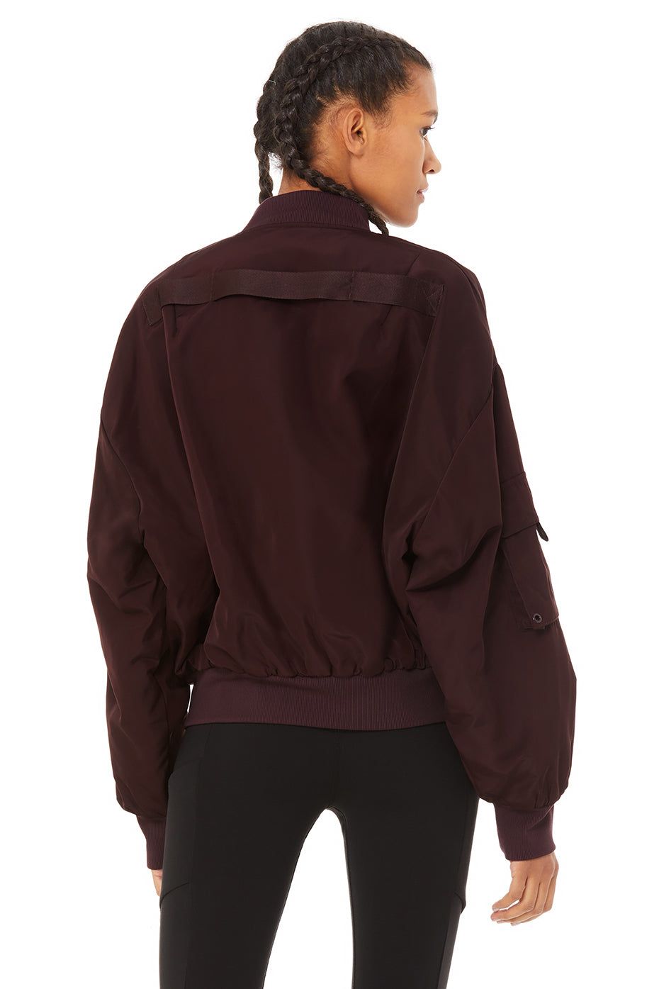It Girl Bomber - Oxblood sold by Alo Yoga product image thumbnail 5