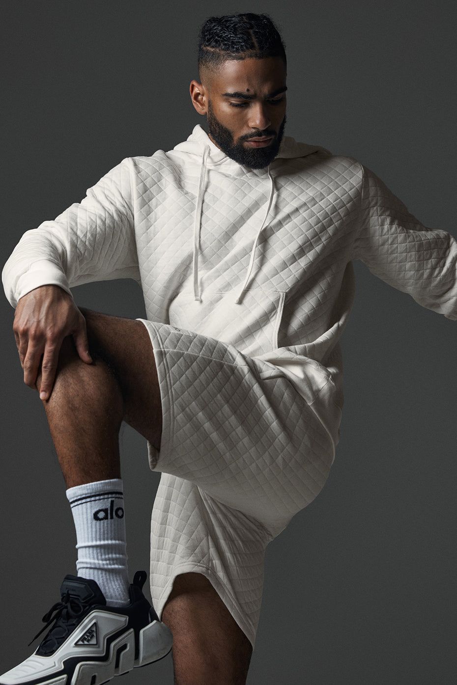 Quilted Stadium Hoodie - Ivory sold by Alo Yoga product image thumbnail 5