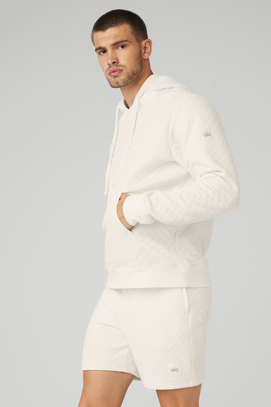Quilted Stadium Hoodie - Ivory sold by Alo Yoga product image thumbnail 3