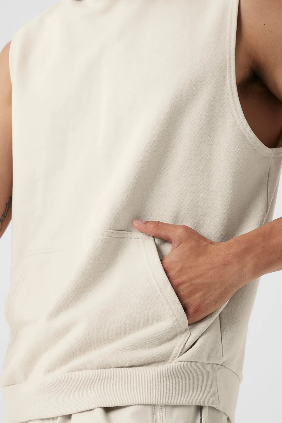 Chill Sleeveless Hoodie - Bone sold by Alo Yoga product image thumbnail 4