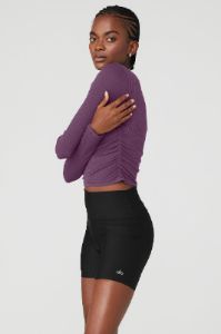 Gather Long Sleeve - Dark Plum sold by Alo Yoga