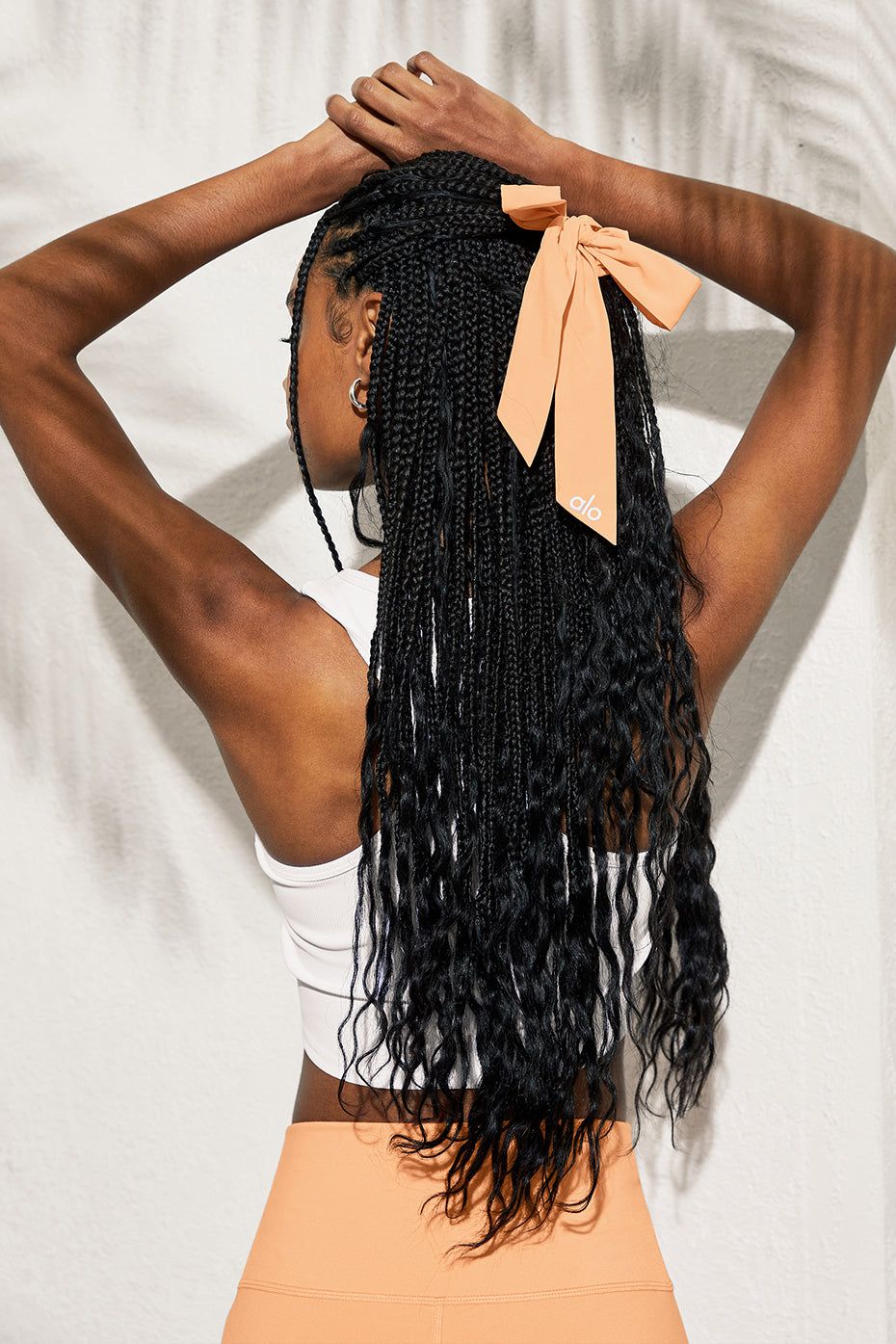 Love Knots Tie Scrunchie - Cantaloupe sold by Alo Yoga product image thumbnail 3