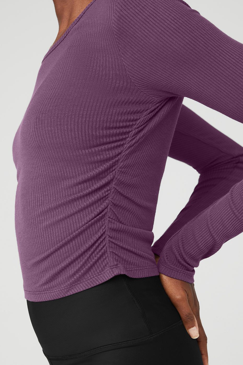 Gather Long Sleeve - Dark Plum sold by Alo Yoga product image thumbnail 4